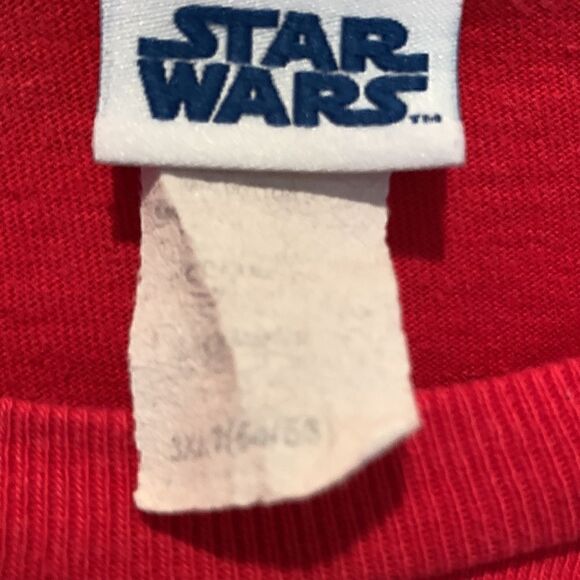 Vintage Star Wars Size Matters Not Yoda Men's Red T-Shirt Size 3XL - Picture 4 of 6